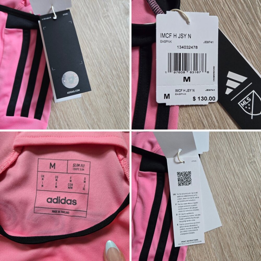 Adidas Inter Miami CF Messi Home Soccer Jersey Medium Official $130 New With Tag - Picture 5 of 17